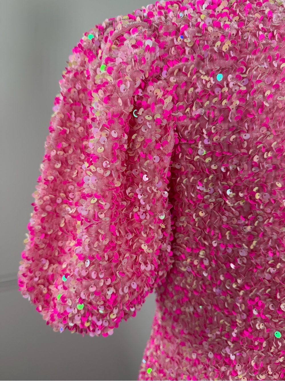 Lime Lush Hot Pink Sequin One Shoulder Mini Cocktail Dress Size Large - Picture 4 of 7